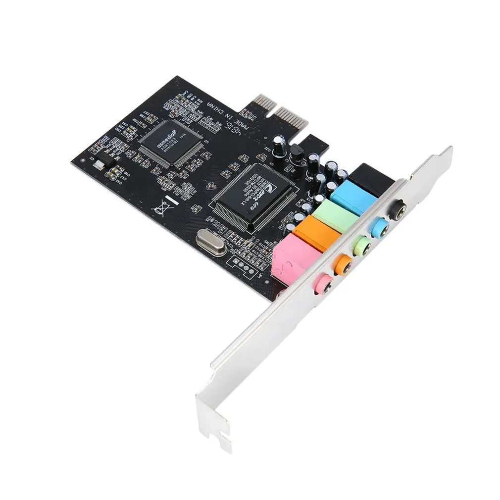 Nuovo Pci-E Express 5.1Ch Cmi8738 Audio Sound Card Pc Computer Per Windows 7 8 Xp 10 W/Low Dls-Base Wavetable Music Sintetizzatore
