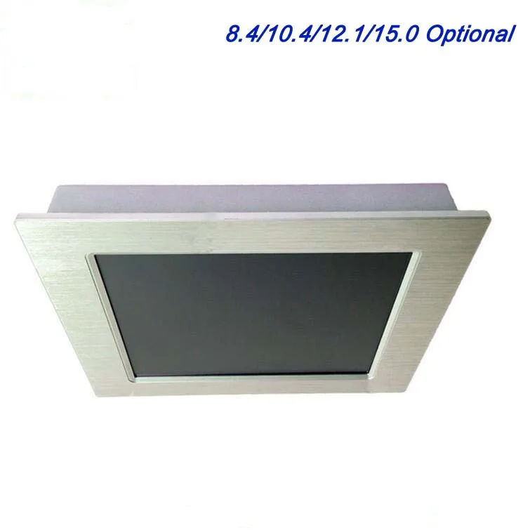Fanless 12 Pollice Pannello Touch Screen Industriale Mini Pc Con 2 * Rj45 Pc Touch Screen Monitor Supporto Finestre Xp