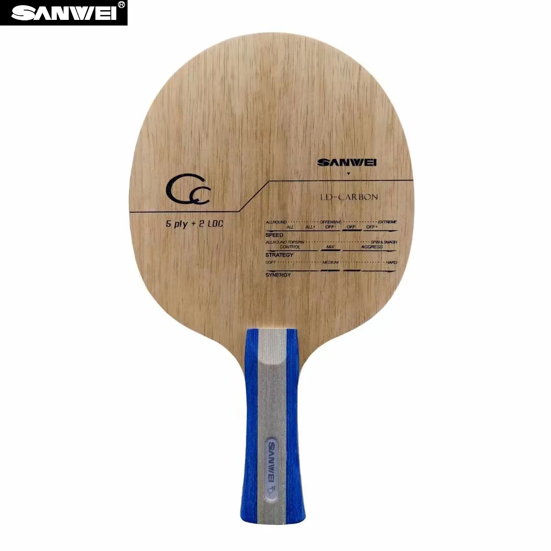 Lama Da Ping Pong Sanwei Cc Carbon Ping Pong Bat Paddle Off ++ Ideale Per L'Allenamento Del Club