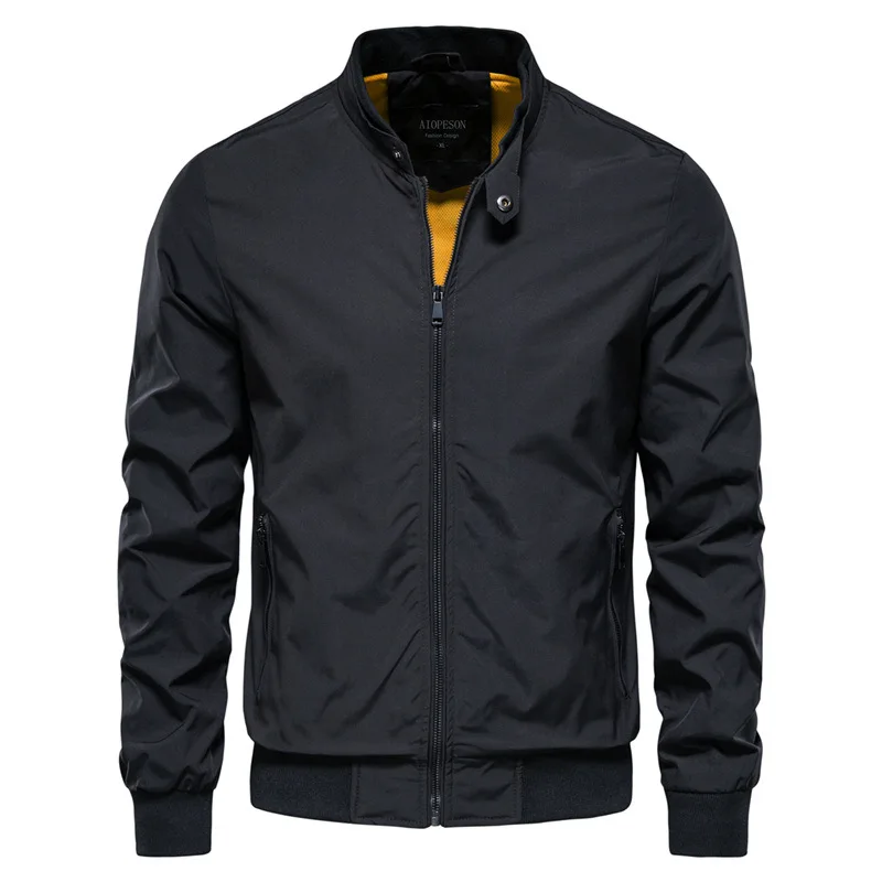 Autunno Colletto In Piedi Nuova Giacca Da Uomo Casual Cappotto In Edizione Coreana Moda Slim Top Coat Da Uomo Amy Green Men Jacket