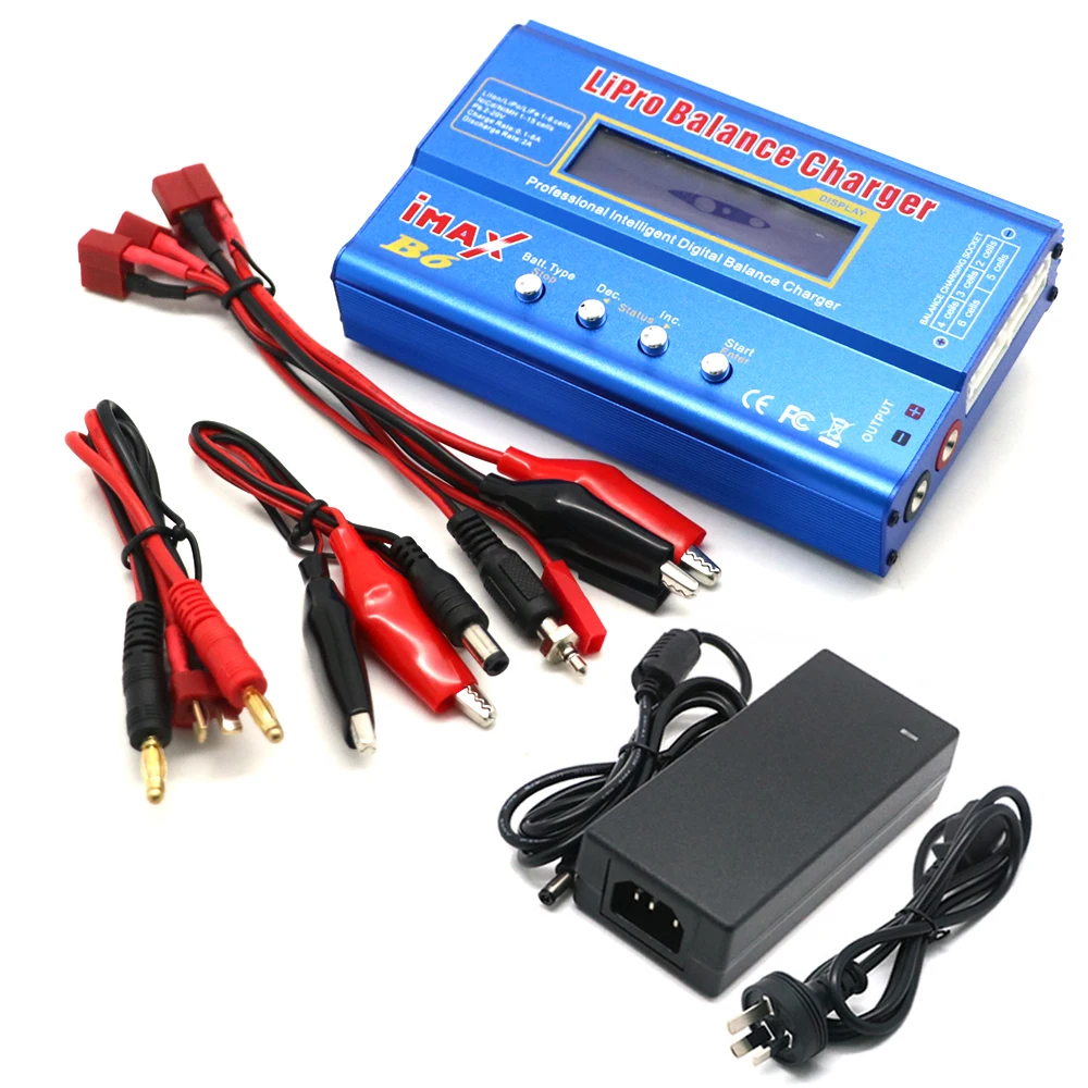 Imax B6 80W Lipo Charger T/Tamiya/Xt60 Plug Per Nimh Li-Ion Ni-Cd Lipo Battery Balance Discharger + Adattatore 12V 5A Per Caricabatterie Rc
