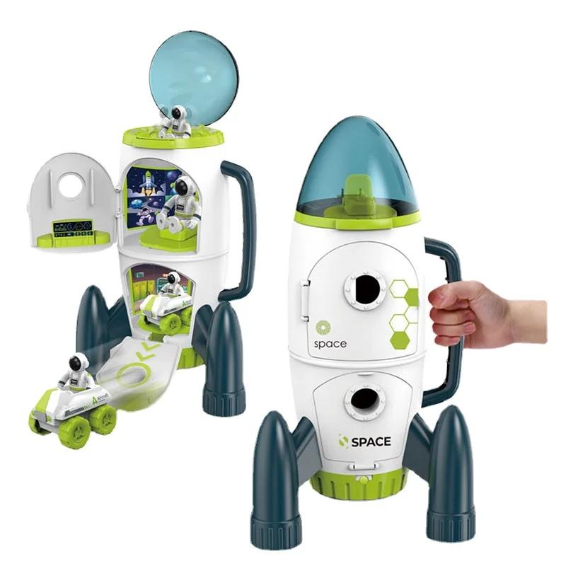 New Stem Puzzle Astronave Giocattoli Per Ragazzi Acusto Optic Space Rocket Toy Model Shuttle Space Station Rocket Aviation Series Toys