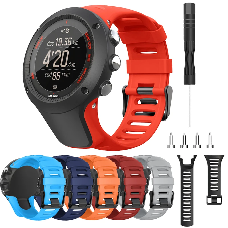 Cinturino Di Ricambio Sportivo In Silicone Da 24Mm Per Cinturini Per Cinturino Da Polso Suunto Ambit 3 / Ambit 2 / Ambit 1 Smart Watch