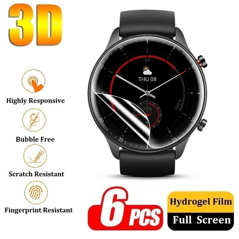 Pellicola Protettiva Su Amazfit Gtr 4 3 Pro 2 2E Pellicola Salvaschermo Per Amazfit Gtr 4 3 Pro 2 2E (Non Vetro) Pellicola Idrogel