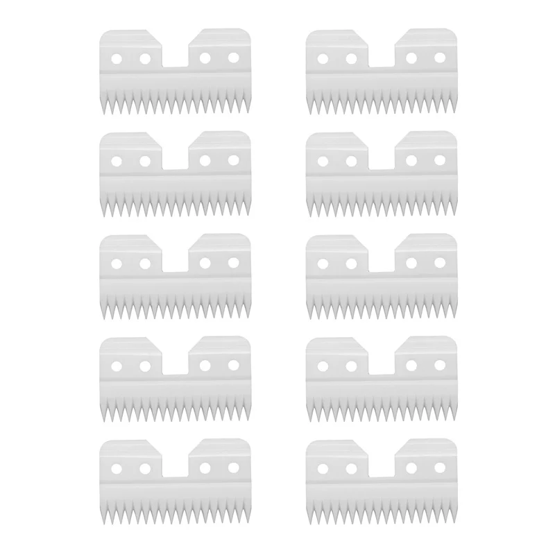 10 Pz/Lotto 18 Denti Bordo In Ceramica Acciaio Rivestito Al Carbonio Pet Clipper Blade Dog Grooming Blade Accessori Elettrici Per Andis Wahl
