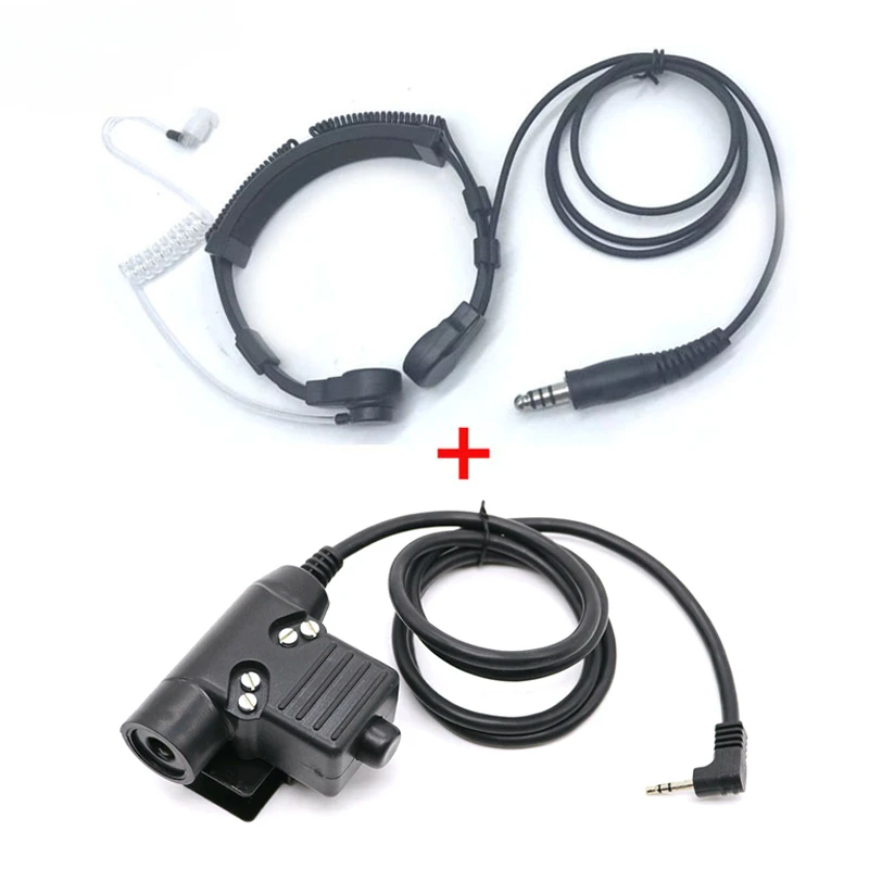 Walkie Talkie Tactical Gola Mic Auricolare Auricolare Microfono Spina Nato Per Motorola Xt180 Tklr T92 T82 T80 T62 Hyt Tc320 Tc1688