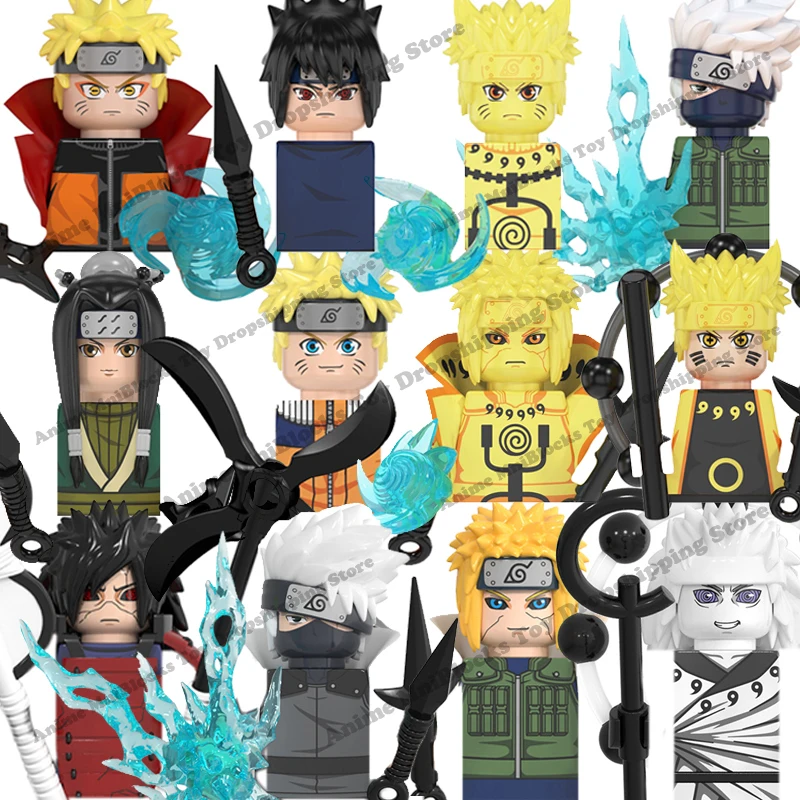 Wm6105 Wm6106 Wm6107 Wm6108 Naruto Blocks Building Blocks Anime Cartoon Mini Bricks Action Toy Figure Naruto Bricks Regali Per Bambini