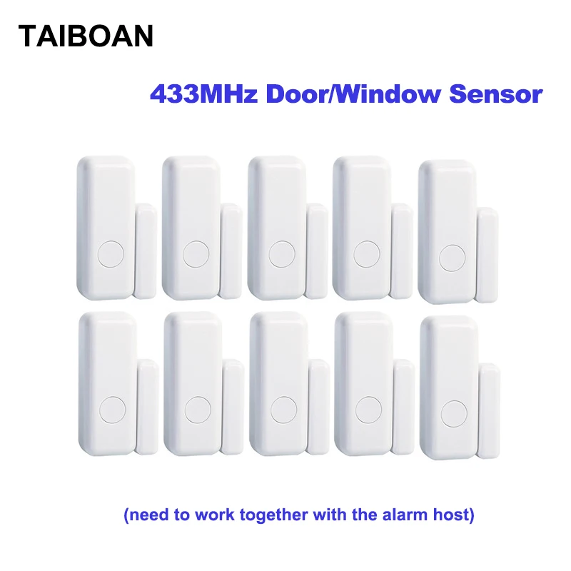 433Mhz Wireless Magnetic Door Window Sensor Home Per Sistema Di Allarme Avvisi Di Notifica App Rilevatore Di Sensori Per Finestre