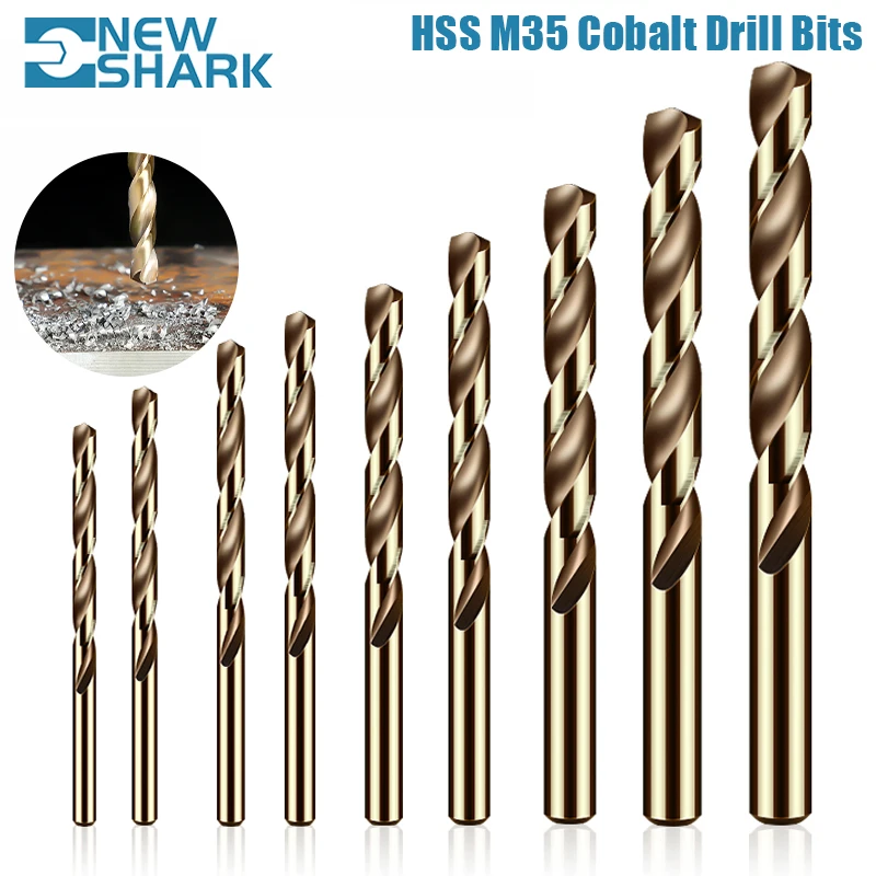 3/4/5/6/8/10 Pz Hss M35 5% Cobalto Twist Drill Bits Set Core Per Legno Metallo Hole Cutter Acciaio Inox Legno Metallo Kit Di Perforazione