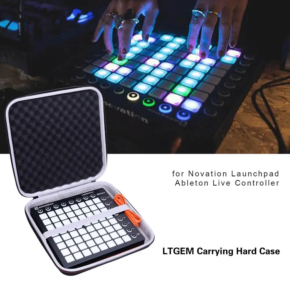 Ltgem Eva Nero Impermeabile Antiurto Per Il Trasporto Hard Case Per Novation Launchpad Ableton Controller