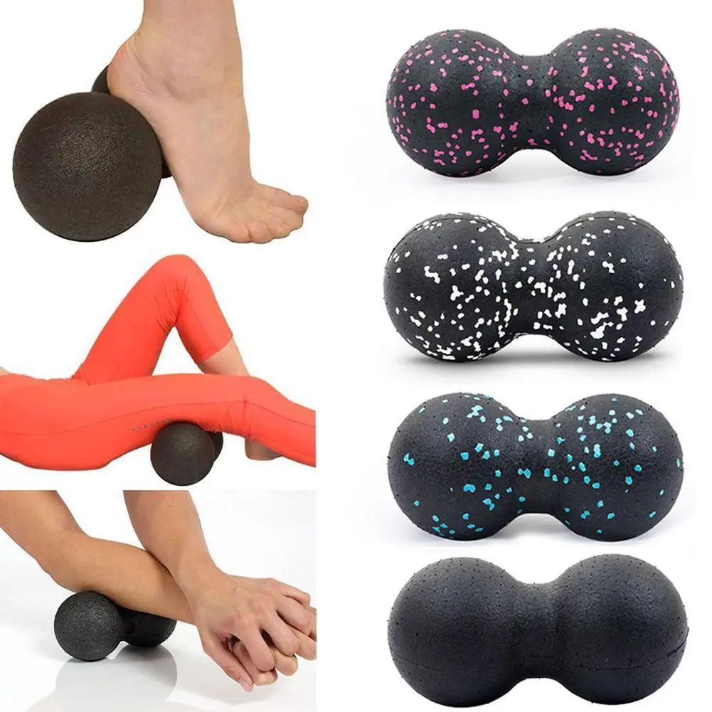 Yoga Massage Roller Ball Peanut Double Lacrosse Spiky Fascite Balls Back Ball Per Plantare Relief Mobility Myofascial Pain