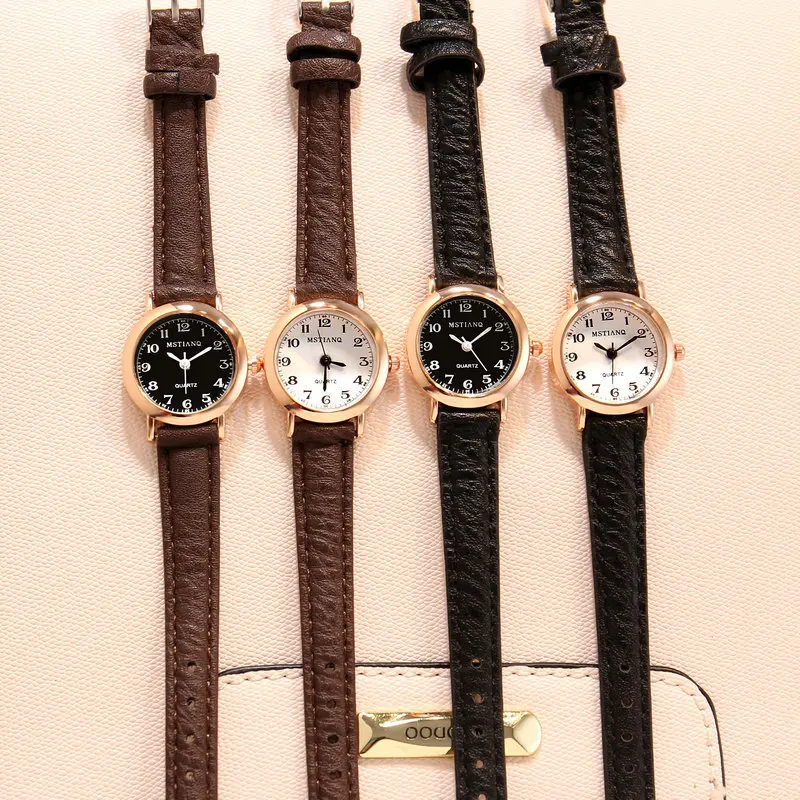 Squisito Orologio Da Donna Piccolo Orologio Da Donna In Pelle Retrò Orologio Da Donna Di Marca Moda Mini Design Orologio Orologio Orologio Da Donna