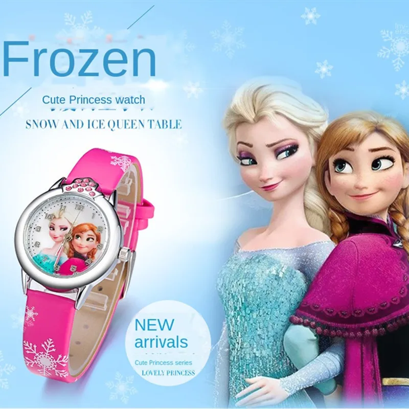 Disney Frozen Children'S Watch Cartoon Anime Figure Elsa Anna Belt Analogico Luminoso Orologio Elettronico Digitale Bambini Regali Di Compleanno