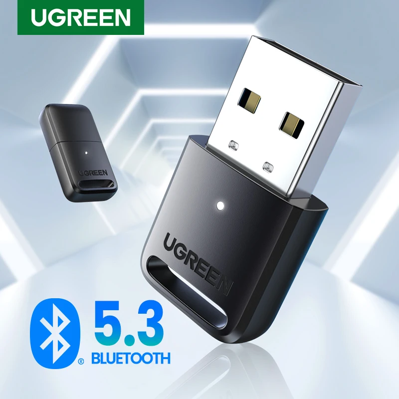Ugreen 2 In 1 Usb Bluetooth 5.0 Dongle Adapter Per Pc Speaker Wireless Mouse Music Ricevitore Audio Trasmettitore Bluetooth 5.0