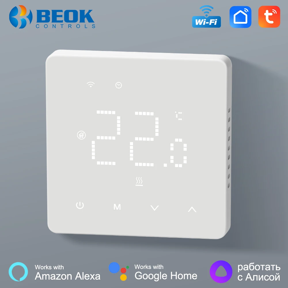 Beok Tuya Wifi Termostato Ambiente Sistema Di Riscaldamento A Pavimento Termoregolatore Per Caldaia A Gas Riscaldamento Elettrico Con Alexa Google Hom