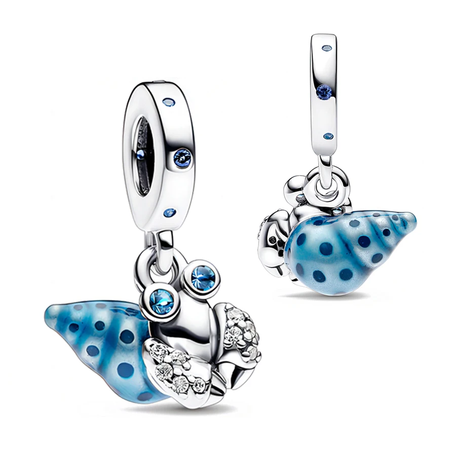 Summer Glow-In-The-Dark Hermit Crab Ciondola Charm Fit Bracciale Pandora Regalo Di Gioielli Da Donna Fai Da Te