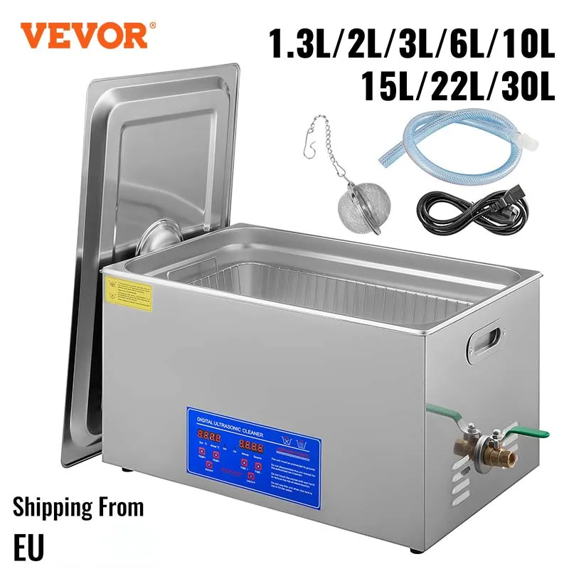 Vevor Ultrasonic Cleaner Elettrodomestico Pulitore Ad Ultrasuoni Macchina Per La Pulizia Ad Ultrasuoni 1.3-30L Lavatrice Portatile
