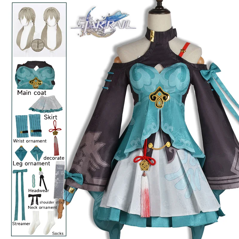 Gioco Honkai Star Rail Qingque Costume Cosplay Vestito Sexy Uniforme Honkai Impact Outfits Halloween Carnival Party Clothe Comic Con