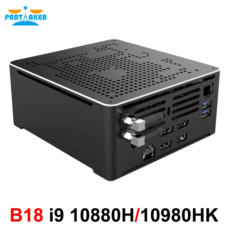 Il Più Nuovo Mini Pc Intel I9 10885H I9 9980Hk 2 * Ddr4 2 * M.2 Pcie + 1*2.5 ''Sata Graphics 630 Gaming Silence Pc Hdmi Dp Ac Wifi Bt