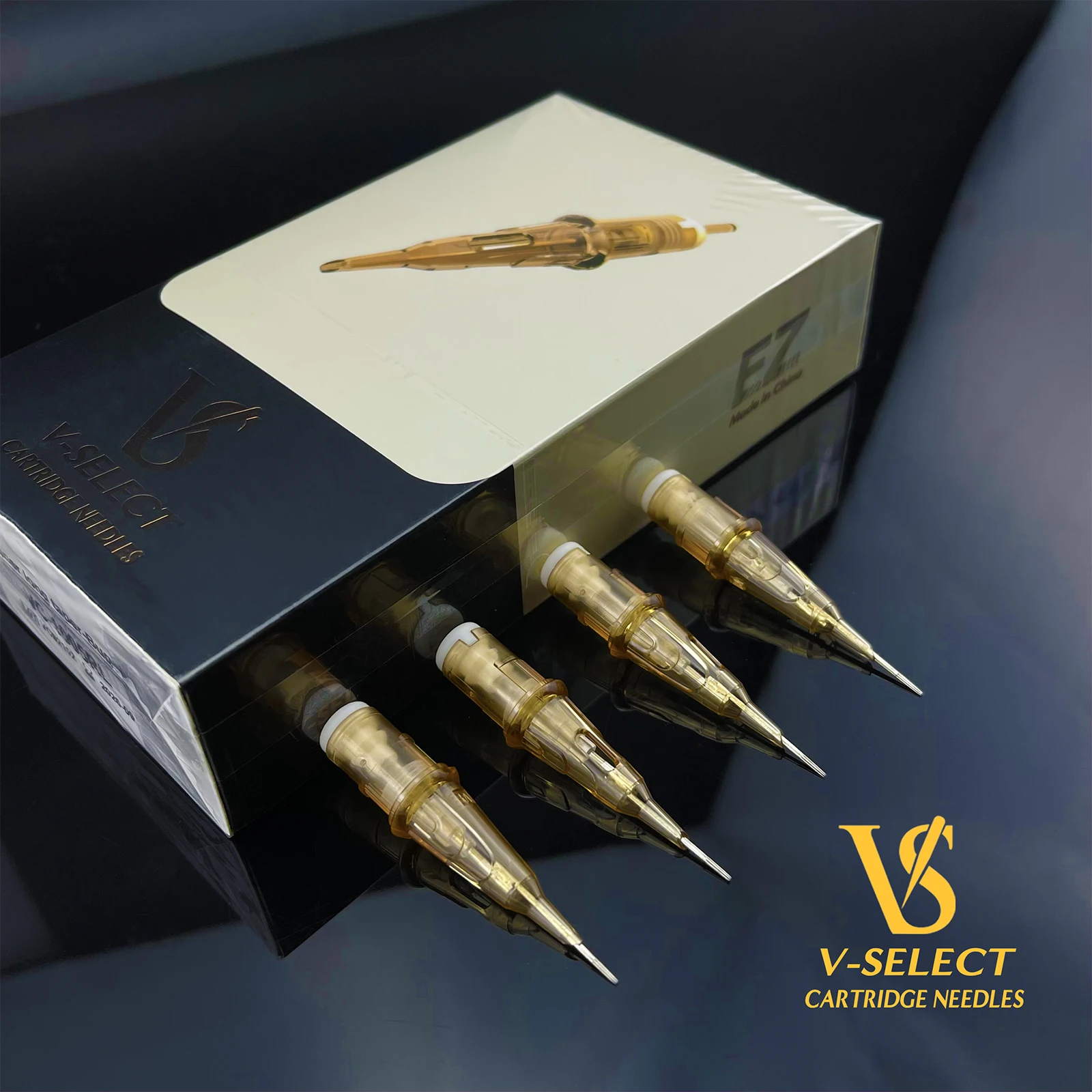 Ez V-Select Tattoo Cartridge Tattoo Needles #08 0.25Mm #06 0.18Mm Round Liner Micro Permanent Makup Tattoo Accessori20 Pz/Box