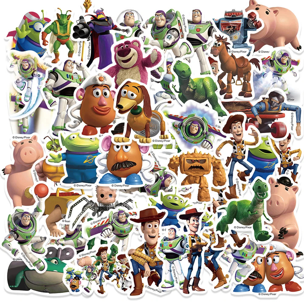 10/30/50Pcs Disney Cute Anime Toy Story Cartoon Stickers Decalcomanie Kids Toy Laptop Phone Scrapbook Bagagli Car Decoration Sticker