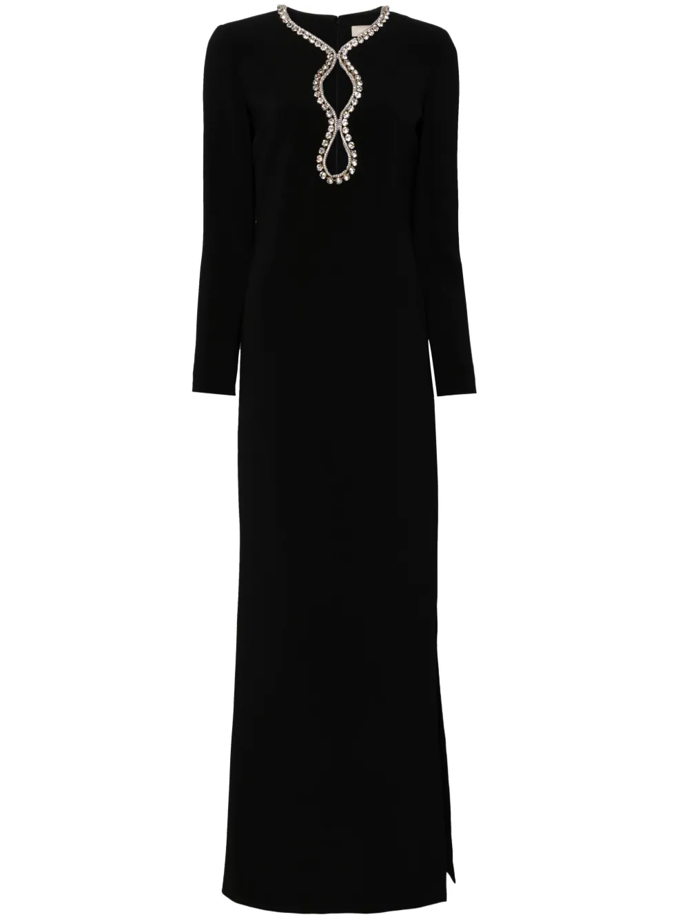Elie Saab crystal-embellished maxi dress - Nero