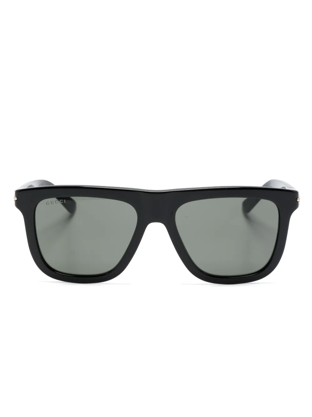 Gucci Eyewear logo-plaque wayfarer-frame sunglasses - Nero