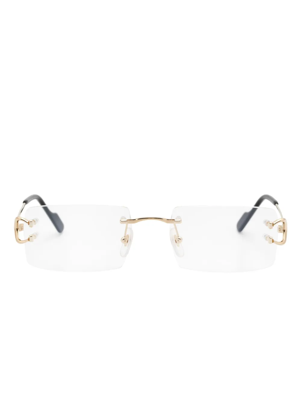 Cartier Eyewear rimless rectangle-frame glasses - Oro