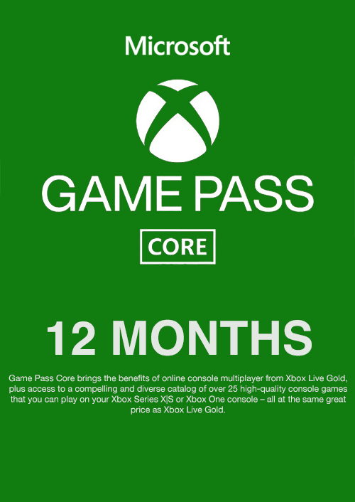 Xbox Game Pass Core - 12 Month Membership (Europe & Uk)