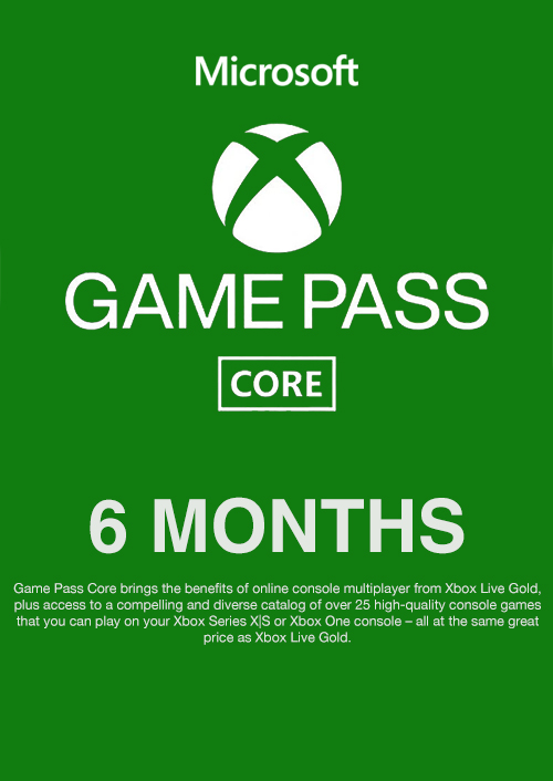 Xbox Game Pass Core - 6 Month Membership (Europe & Uk)