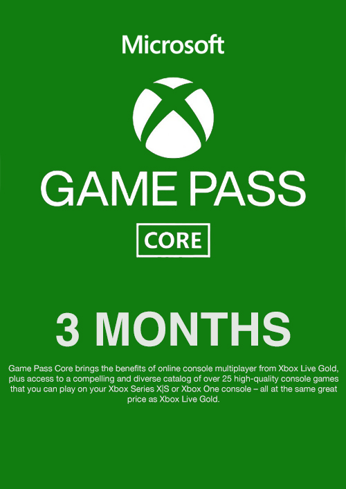 Xbox Game Pass Core - 3 Month Membership (Ww)