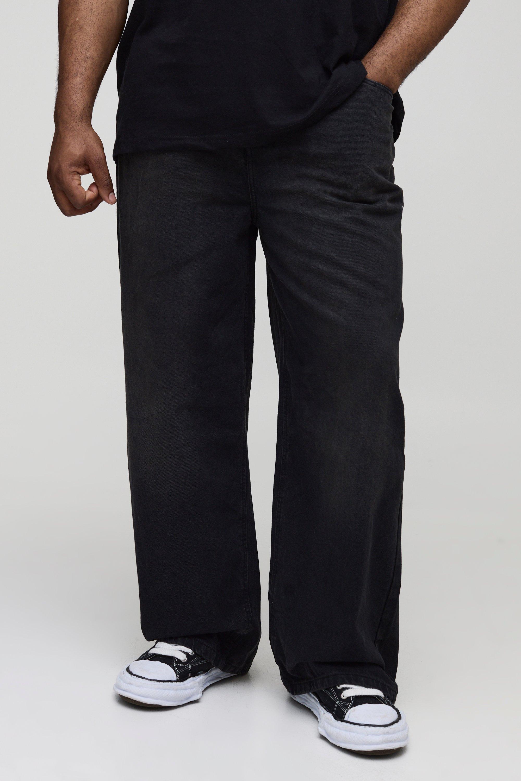 Plus Relaxed Rigid Jeans, Grigio