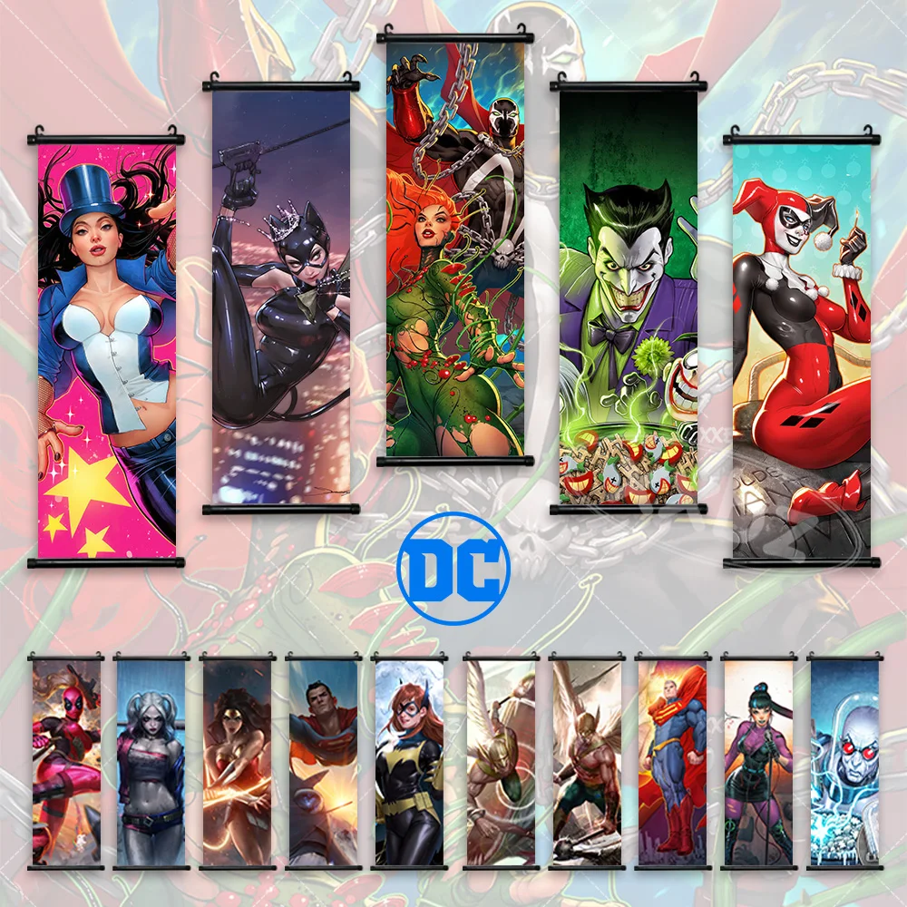Catwoman Poster Poison Ivy Hanging Painting Batman Home Decoration Joker Harley Quinn Wall Artwork Wonder Woman Scrolls Picture