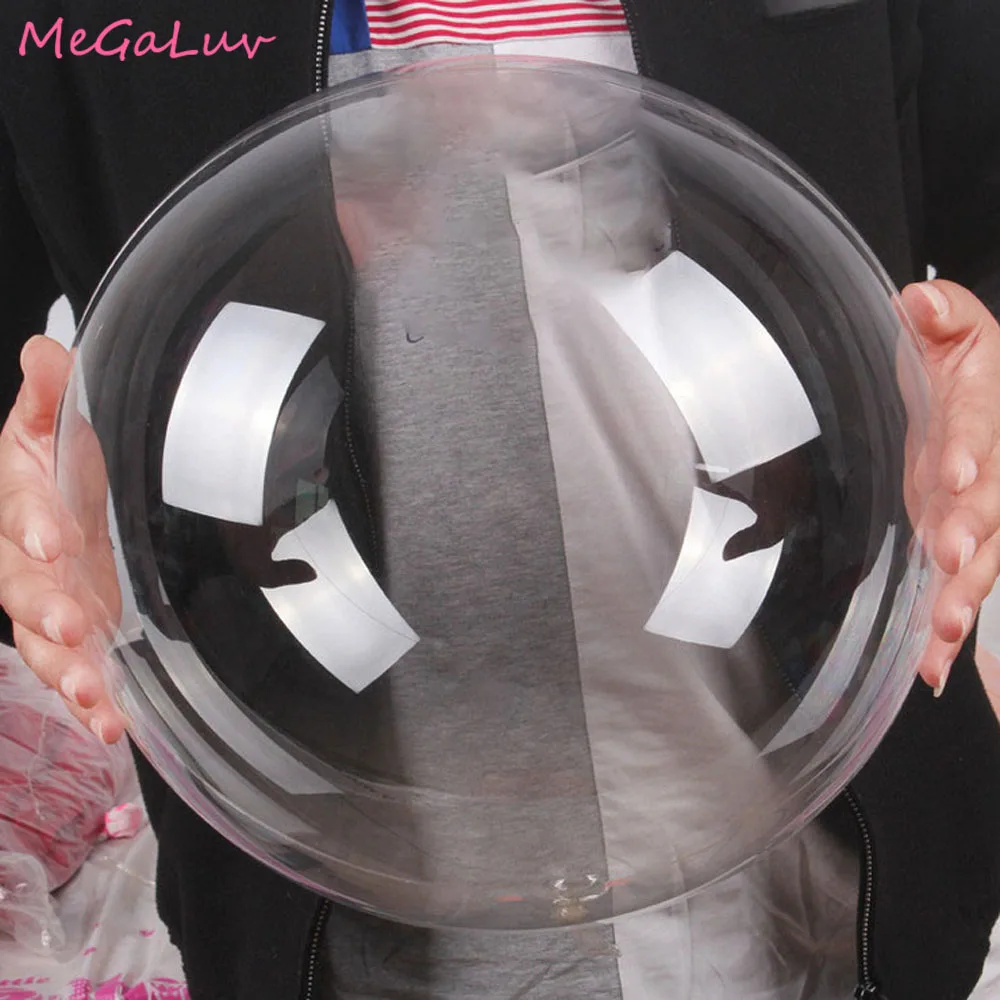 10Pcs 12/18/20 Inch Palloncini Trasparenti Luminosi Bobo Bubble Natale Matrimonio Matrimonio Decorazioni Per Feste Di Compleanno Palloncini
