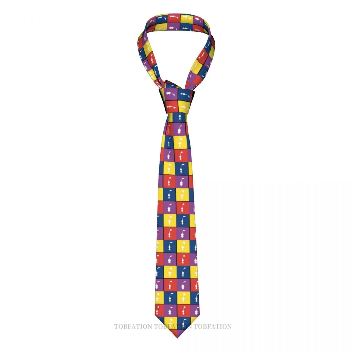 Blocks Pikmin Colorful Game New 3D Printing Tie 8Cm Di Larghezza Poliestere Cravatta Accessori Per Camicie Decorazione Per Feste