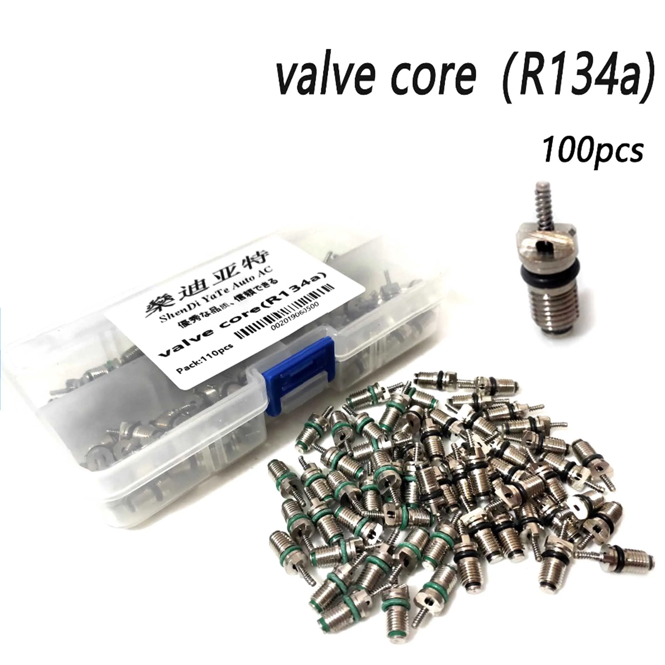 (100 Pz/Set) Ac R134A Nucleo Valvola Automotive Car Aria Condizionata Core Aghi Kit Di Riparazione Resistente Al Calore