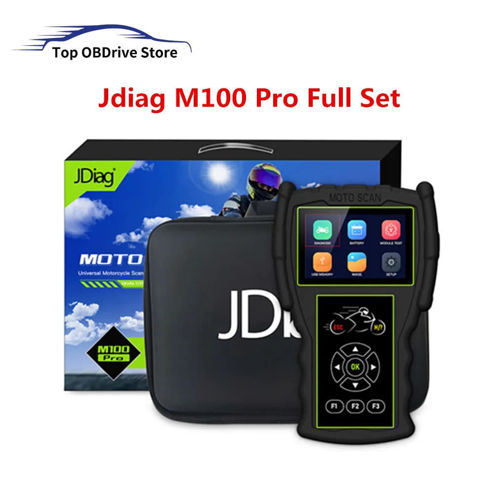 Originale Jdiag M100 Pro Strumento Diagnostico Moto Universale Scanner Moto 2 In1 Test Batteria Codifica Chiave Tps Abs Antifurto