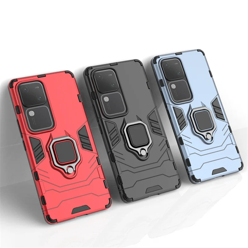 Per Vivo S18 Case Vivo S18 Y200 V29 X100 5G Cover Case Armor Pc Finger Ring Cover Posteriore Antiurto In Silicone Tpu Per Telefono Vivo S18 5G