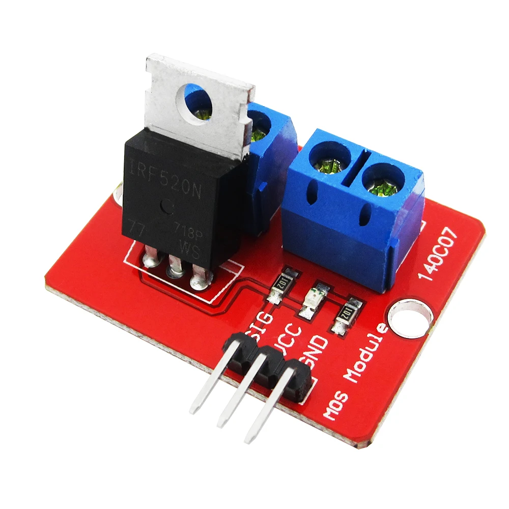 5Pcs Top Mosfet Button Irf520 Modulo Driver Mosfet Per Arm Raspberry Pi