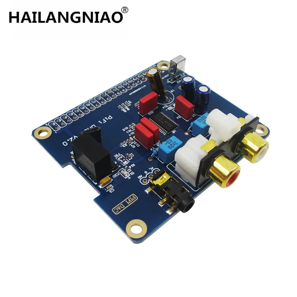 Hailangniao Raspberry Pi 2 I2S Interfaccia Speciale Hifi Dac Scheda Audio Module Pifi Dac + V2.0