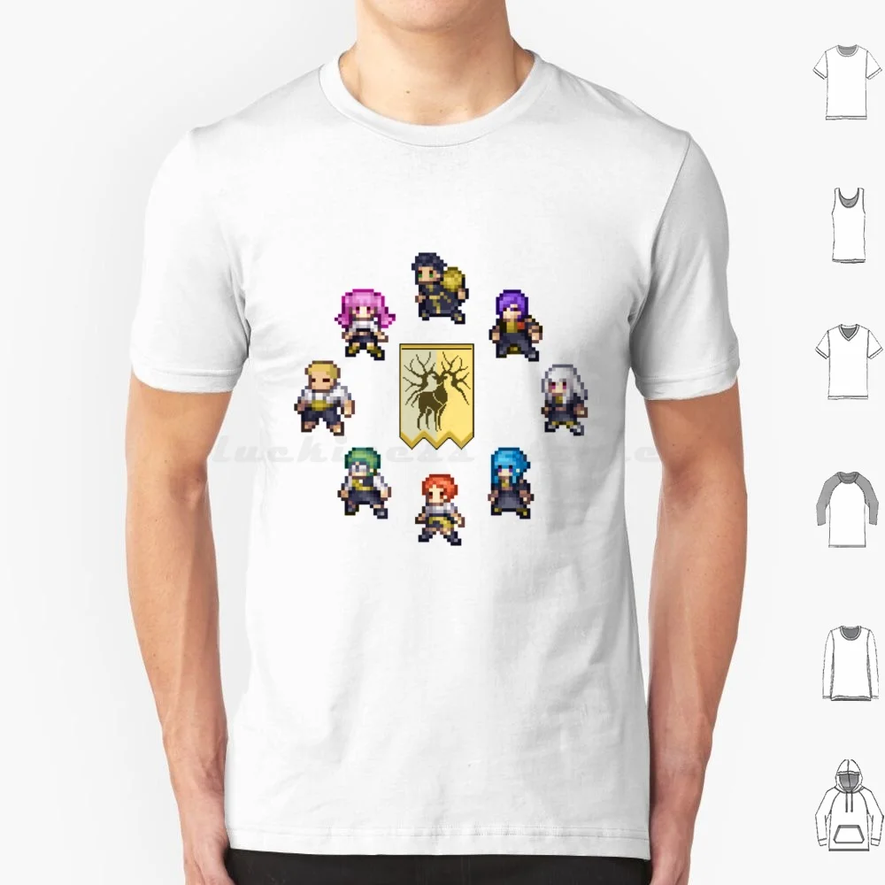 Golden Deer 8 Bit T Shirt Cotone Uomo Donna Fai Da Te Stampa Fire Emblem Fire Emblem Tre Case Fe3H Fire Emblem 3 Case Golden