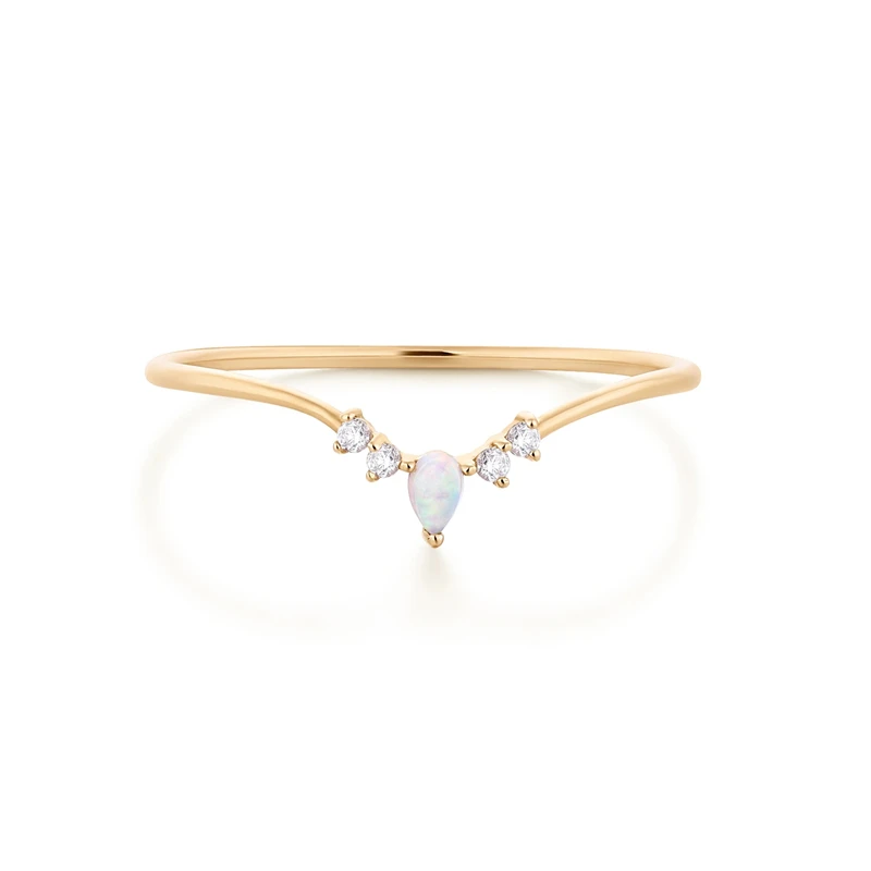 Canner 9K/14K/18K/24K Oro Massiccio 925 Sterling Silver Luxury Opal Gemstone Rings Per Le Donne Wedding Fine Jewelry Minimalista Bague