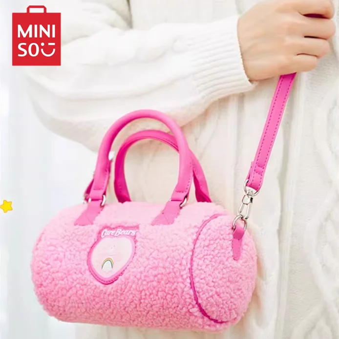 Miniso Love Bear Pink Paradise Series Bag Cute Pink Shoulder Bag Girls Cosmetic Storage Handbag Giocattolo Per Bambini Regalo Di Compleanno