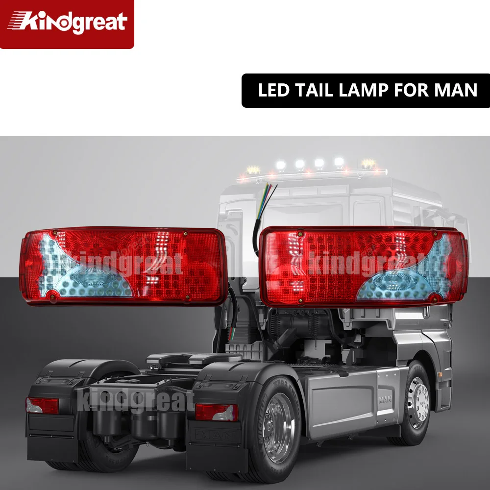 1 Paio 24V 120Led Impermeabile Rimorchio Per Camion Luce Posteriore 81252256545 81252256544 Per Camion Man Daf Tgx Scania