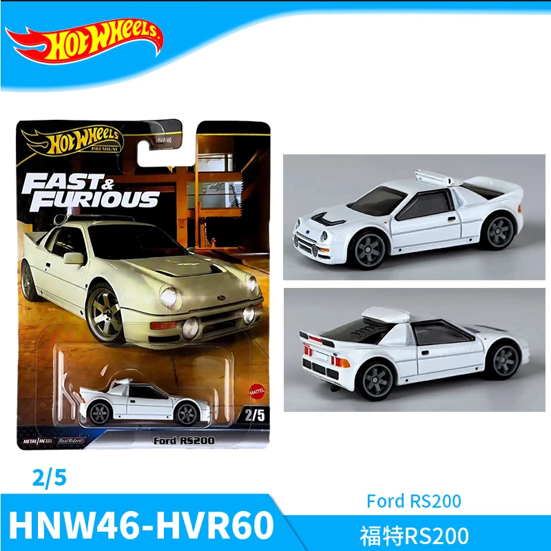 Original Hot Wheels Premium Car Fast & Furious Ford Rs200 1/6 Diecast Toys For Boys Modello Di Veicolo Collezione In Metallo Regalo Di Compleanno