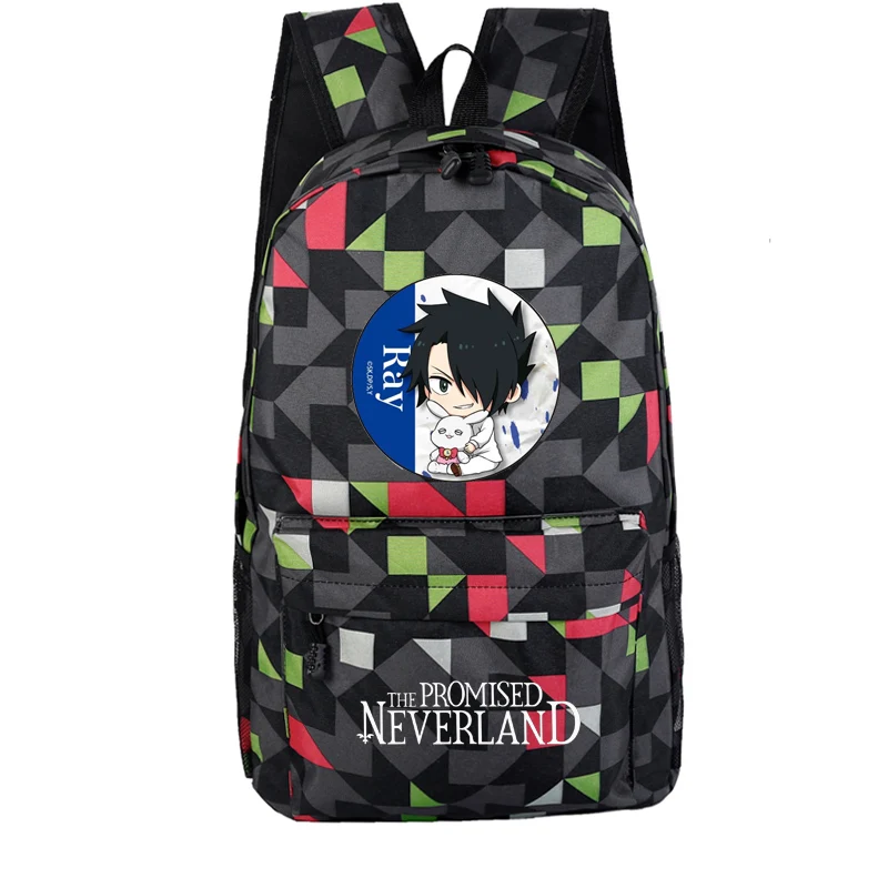 The Promise Neverland Ray Canvas School Bags For Teenage Girls Women Cute Back Pack Pink Travel Backpack Anime Laptop Bagpack