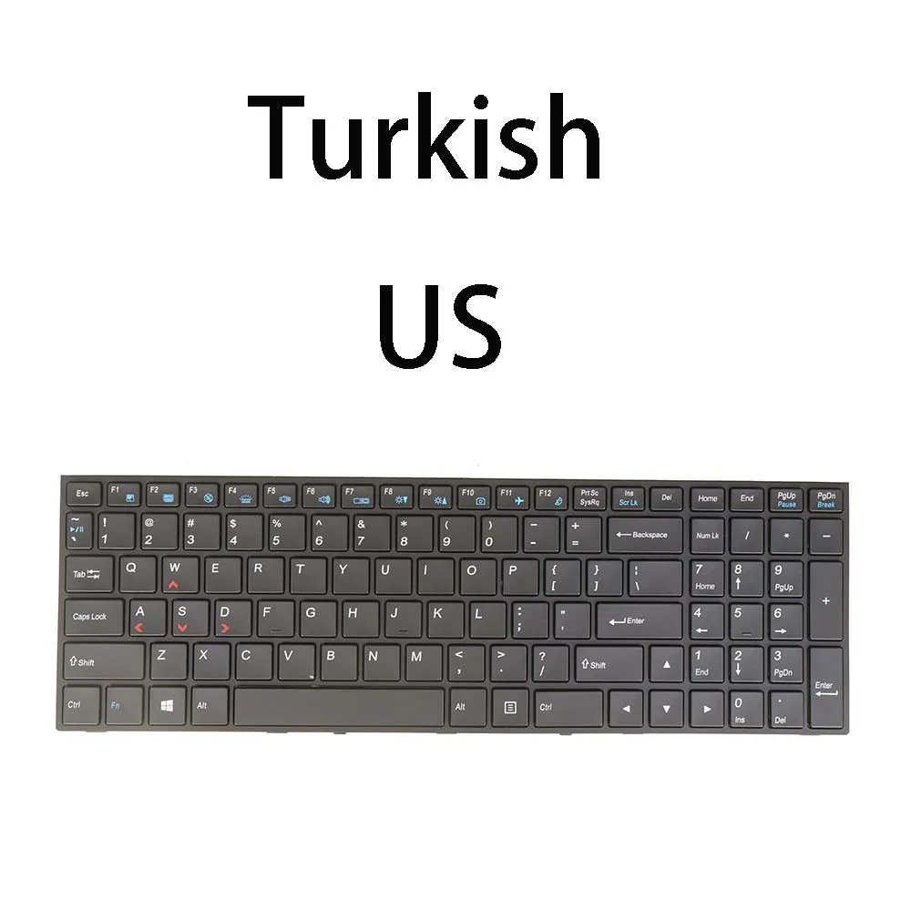 Tastiera Per Schenker Xmg P505 Hasee Z6 Z7 Medion Erazer X7841 Mp-13H83Usj430D Muslimit Retroilluminato Us English