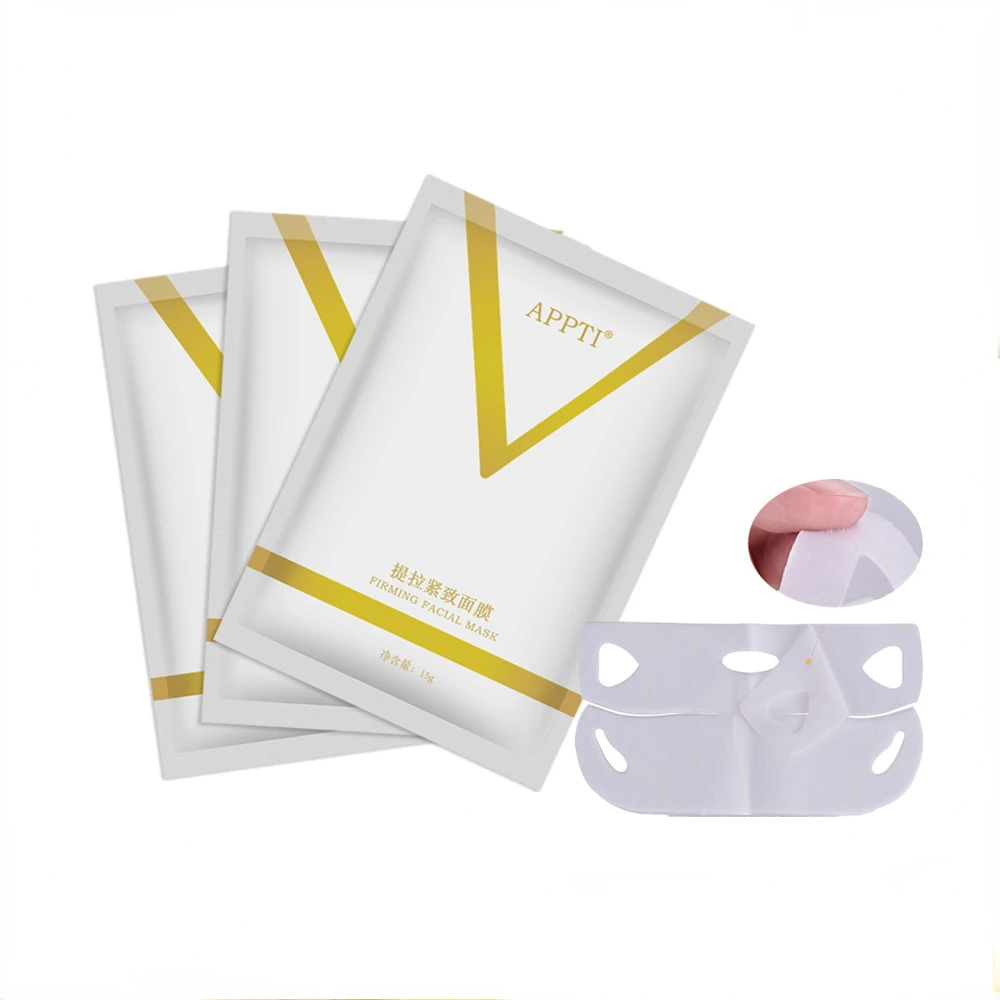 Maschera Per Il Lifting Del Viso In Silicone Riutilizzabile Nastro Antirughe In Gel Morbido Benda Per Sbiancare La Pelle Cintura Dimagrante Patch A Fo