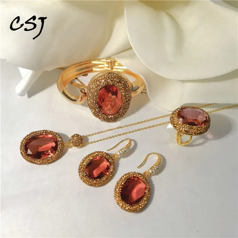 Set Di Gioielli Csj Zultanite Creato Il Cambiamento Di Colore Della Pietra Preziosa Per Il Regalo Di Compleanno Della Festa Delle Donne