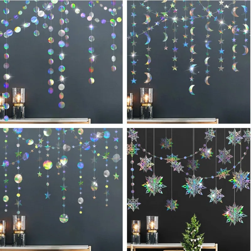 4M Glitter Champagne Gold Paper Banner First Happy Birthday Decoration Adult Kids Baby Boy Girl 1St One Year Party Garland Decor